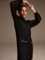 Phase Eight Blue Sabine Tweed Dress - Image 2 of 12
