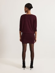 Phase Eight Red Becca Batwing Knitted Dress - Image 2 of 7