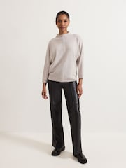 Phase Eight Grey Layla Cashmere Knit Jumper - Image 5 of 7