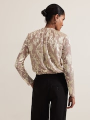 Phase Eight Gold Pippa Floral Top - Image 3 of 8
