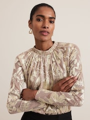 Phase Eight Gold Pippa Floral Top - Image 6 of 8