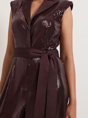 Phase Eight Red Petite Ivey Jumpsuit - Image 5 of 7