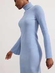Phase Eight Blue Kylie Knit Dress - Image 5 of 7