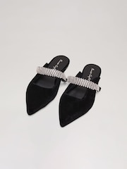 Phase Eight Black Velvet Mules - Image 2 of 5