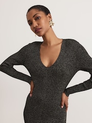 Phase Eight Gold Tillie Sparkle Dress - Image 4 of 7