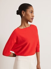 Phase Eight Light Red Cristine Knit Jumper - Image 1 of 6