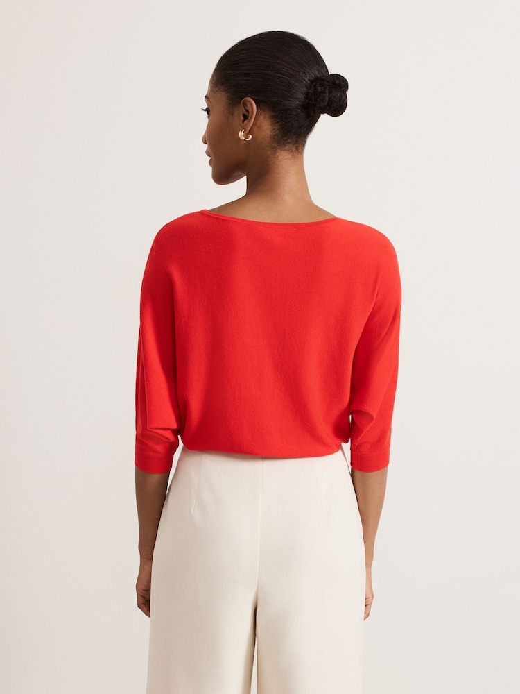 Phase Eight Light Red Cristine Knit Jumper - Image 2 of 6