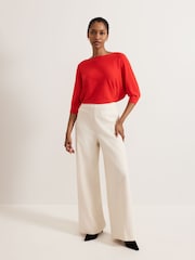 Phase Eight Light Red Cristine Knit Jumper - Image 3 of 6