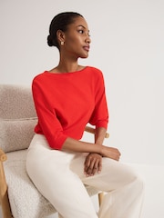 Phase Eight Light Red Cristine Knit Jumper - Image 4 of 6