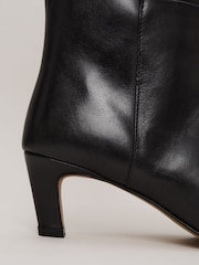 Phase Eight Black Leather Knee High Boots - Image 4 of 7