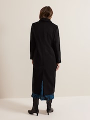 Phase Eight Black Petite Lydia Long Wool Coat - Image 2 of 7