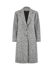Yumi Grey Boucle Long Line Coat - Image 3 of 3