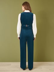 Yumi Blue Corduroy Waistcoat - Image 3 of 5