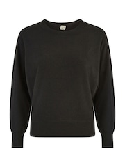 Yumi Black Knitted Batwing Jumper - Image 4 of 4