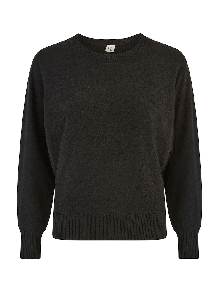 Yumi Black Knitted Batwing Jumper - Image 4 of 4