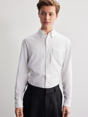 Белый - Lightweight Long Sleeve Oxford Shirt - Изображение 1 из 3