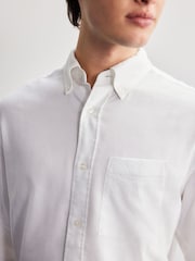 White Lightweight Long Sleeve Oxford Shirt - Image 4 of 8