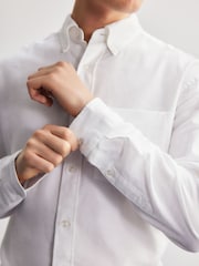 White Lightweight Long Sleeve Oxford Shirt - Image 5 of 8