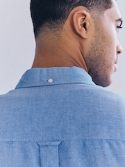 Голубой - Lightweight Long Sleeve Oxford Shirt - Изображение 4 из 8