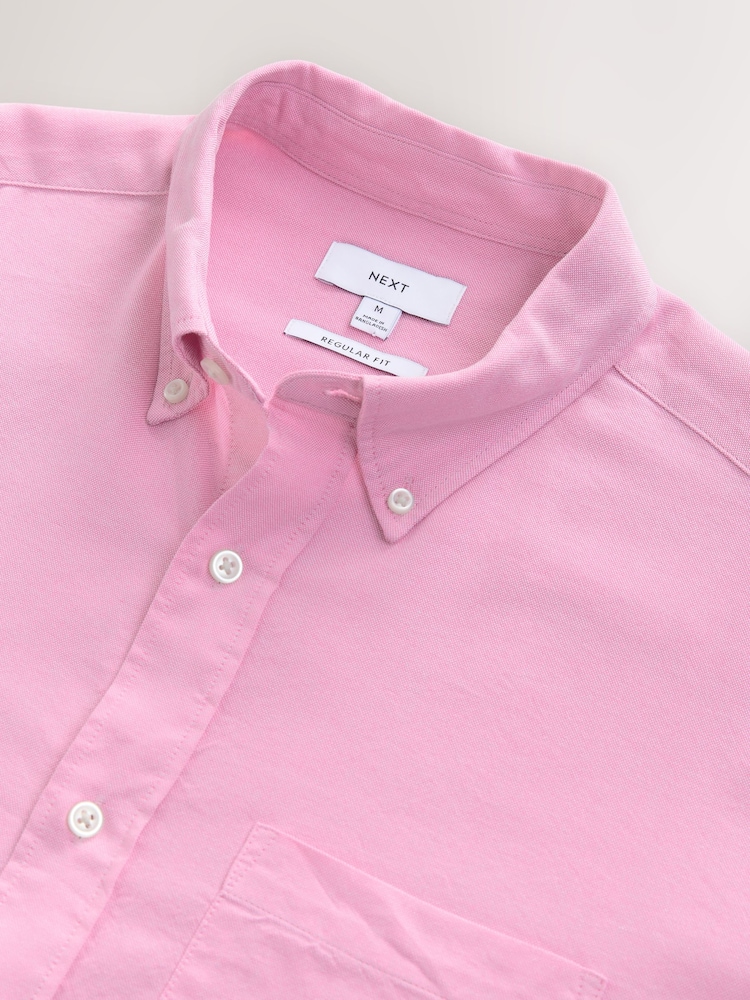 Розовый - Lightweight Long Sleeve Oxford Shirt - Изображение 3 из 3