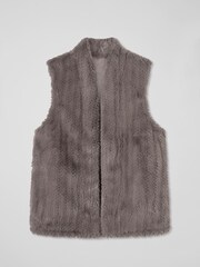 LK Bennett Grey Gil Grey Faux Fur Waistcoat - Image 5 of 5