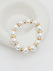 Mood Pearl Graduated Station Stretch Bracelet - Image 2 of 3