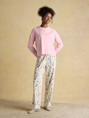 Joules Lyla Party Dogs Jersey Cotton Pyjama Set - Image 1 of 7
