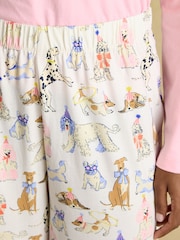 Joules Lyla Party Dogs Jersey Cotton Pyjama Set - Image 7 of 7