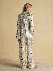 Joules Bonnie Cream Satin Pyjama Set - Image 2 of 6