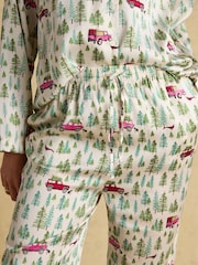 Joules Bonnie Cream Satin Pyjama Set - Image 5 of 6