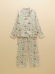 Joules Bonnie Cream Satin Pyjama Set - Image 6 of 6