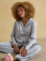 Joules Bonnie Stripe Satin Pyjama Set - Image 3 of 8