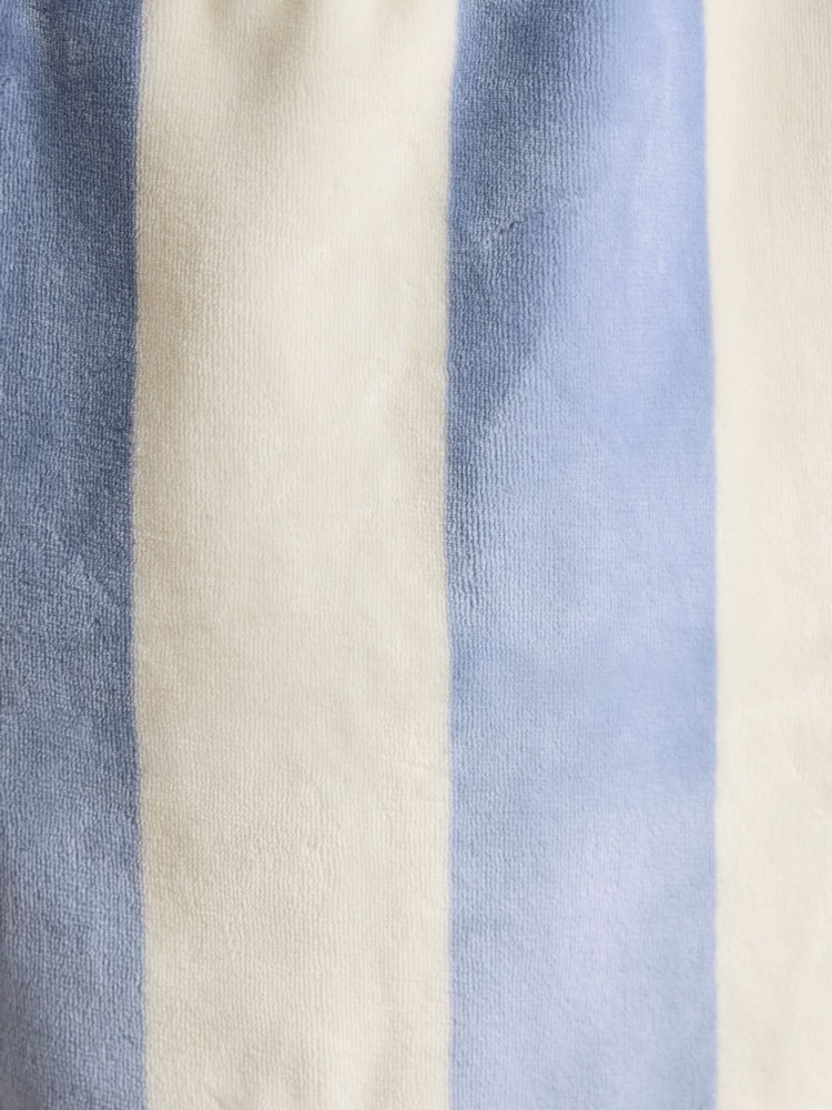 joules luna cream/blue stripe fleece dressing gown with hood Buy Joules Luna Cream Party Dogs Fleece Dressing Gown with Hood from the  Next UK online shop