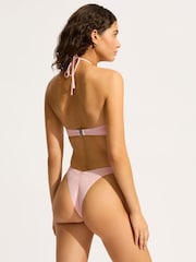 Seafolly Pink High Cut Rio Bikini Bottoms - Image 3 of 5