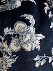 Joules Matilda Navy Floral Fleece Dressing Gown - Image 8 of 9