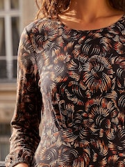 Roman Blue Speckled Print Dress - Image 4 of 4