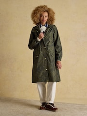 Joules Holkham Green Waterproof Packable Raincoat With Hood - Image 1 of 10