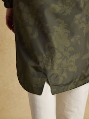 Joules Holkham Green Waterproof Packable Raincoat With Hood - Image 8 of 10