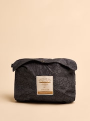 Joules Holkham Black Waterproof Packable Raincoat With Hood - Image 10 of 11