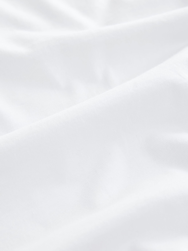 Blanco/plateado - Chain Neck Detail 100% Cotton T-Shirt - Imagen 7 de 7