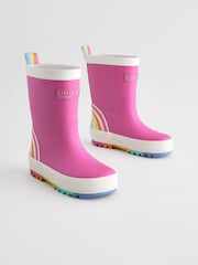 Little Bird by Jools Oliver Pink Rainbow Welly Boots - Image 2 of 5