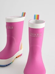 Little Bird by Jools Oliver Pink Rainbow Welly Boots - Image 3 of 5