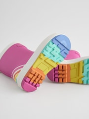 Little Bird by Jools Oliver Pink Rainbow Welly Boots - Image 5 of 5