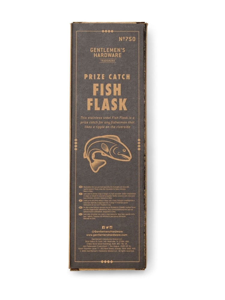 Gentleman’s Hardware Fish Hip Flask Prize Catch 4.5 fl.oz/ 130ml - Image 4 of 4