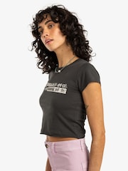 Billabong 100% Cotton Paradise Way Logo Black T-Shirt - Image 4 of 4