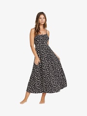 Billabong Take Your Time Ditsy Sleeveless Black Dress - Image 1 of 5