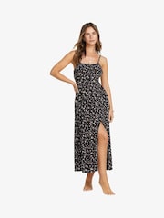 Billabong Take Your Time Ditsy Sleeveless Black Dress - Image 2 of 5