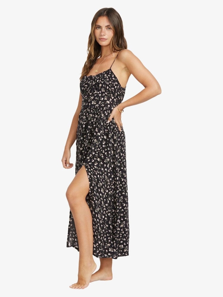 Billabong Take Your Time Ditsy Sleeveless Black Dress - Image 3 of 5