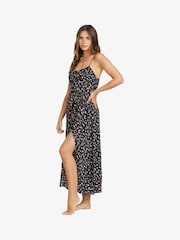 Billabong Take Your Time Ditsy Sleeveless Black Dress - Image 4 of 5