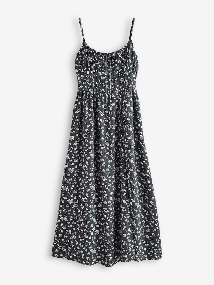 Billabong Take Your Time Ditsy Sleeveless Black Dress - Image 5 of 5